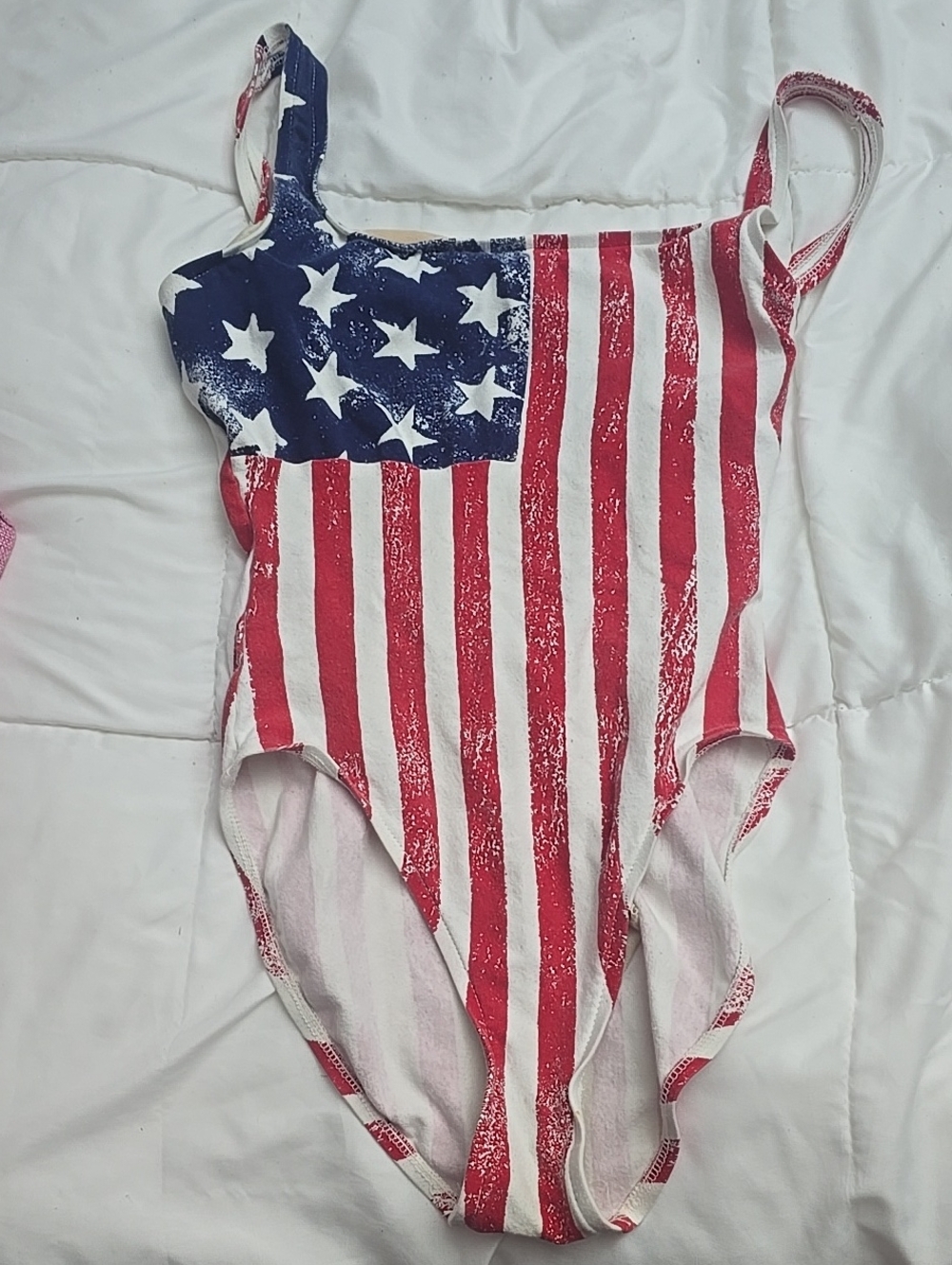 Vintage ! American Flag One-Piece Swimsuit - Stars & Stripes